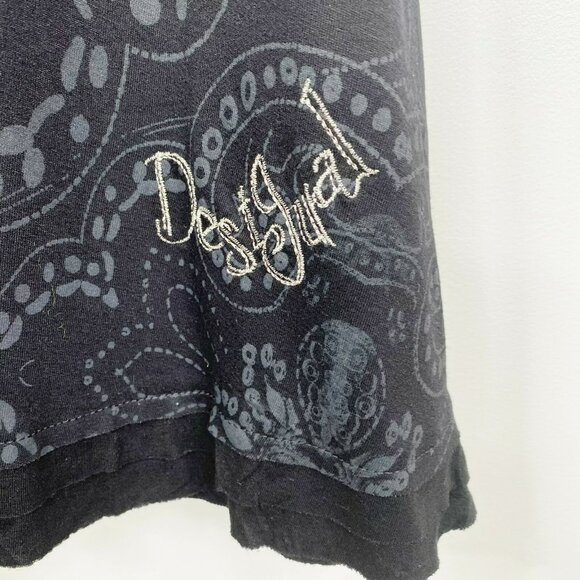 Desigual Dress Womens Size Small Black Mandala Print Belted Sleeveless - Picture 3 of 5